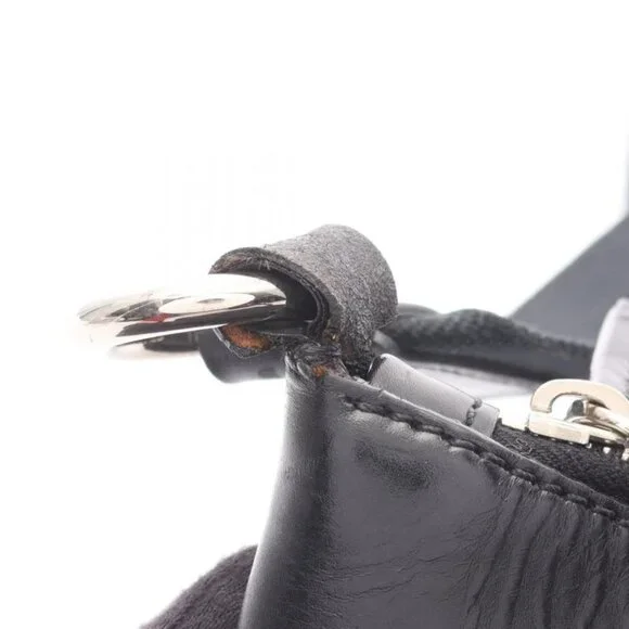 Prada Shoulder Bag Black Nylon Leather Triangle Logo Shoulder Bag - Picture 7 of 10